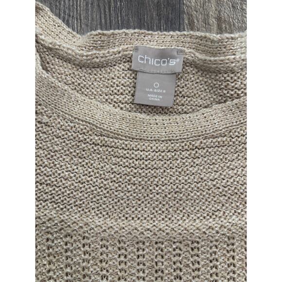 Chico's Women's Beige Knit Sweater Size 0 - Picture 7 of 7